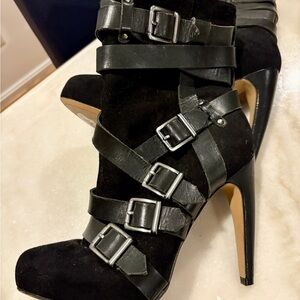 EUC Sam Edelman Kenny black suede booties sz 7